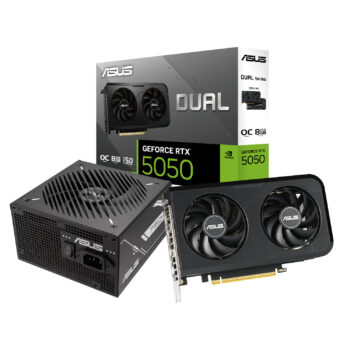 Asus Nvidia GeForce RTX 5050 OC Edition and 750W 80 PLUS Bronze Non-Modular Power Supply Bundle