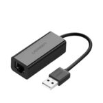 UGREEN CR110 Ethernet Adapter ,  USB 2.0 to RJ45 - Black