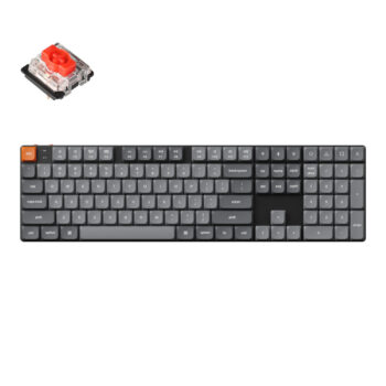 Keychron K5 Max QMK/VIA Full-sized Wireless Custom Mechanical Keyboard ,  RED Switches