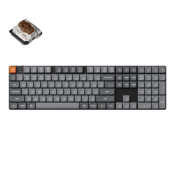 Keychron K5 Max QMK/VIA Full-sized Wireless Custom Mechanical Keyboard ,  BROWN Switches
