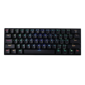 REDRAGON DRACONIC PRO Mechanical 61 Key, Bluetooth 5.0, RGB 9 Colour Modes, Rechargable Battery, Type-C Charging Cable Gaming Keyboard - Black