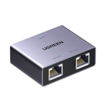 UGREEN 1-to-2 Gigabit Ethernet Splitter, 1000Mbps LAN Network Adapter