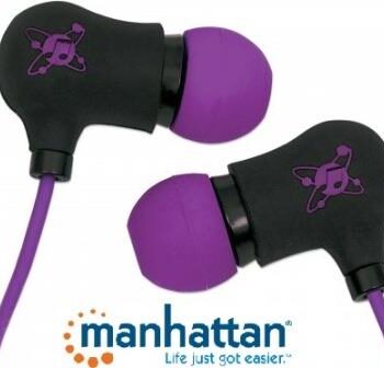Manhattan Black-Purple Sound Science Nova Sweatproof Earphones