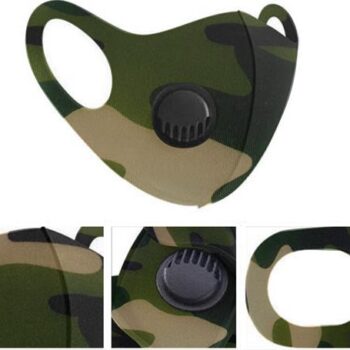 Casey Reusable 3D Structured Unisex Dual Layer Face Masks - Green, Black, and Beige