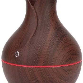 Casey Ultrasonic Aroma Portable Humidifier Dark Hollow Wood
