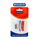 Marlin Metal Sharpener 1 hole and eraser 60 x 20 x 10mm